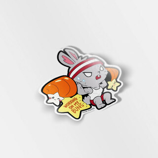 Vinyl Sticker Weight Lifting Bunny