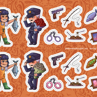 Sticker Sheet: FishermanXCopAU