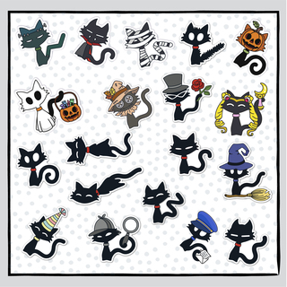 Noir Miaw Die-Cut Stickers