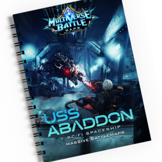 USS Abaddon - Sci-Fi-themed Massive Printed Battlemap Book