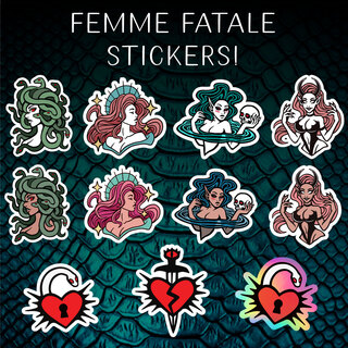 Femme Fatale Vinyl Stickers
