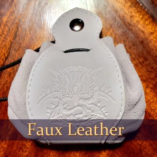 Faux Leather Dice Bag-White