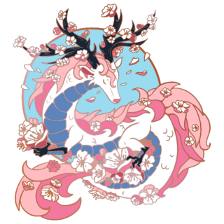 Cherry - Flower Dragon Hoard Keeper Enamel Pin - Preorder