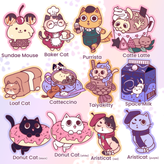 🎨🍩 Cafe Cat Sticker