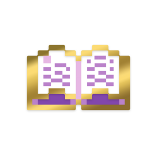 8-Bit Open Book Pin