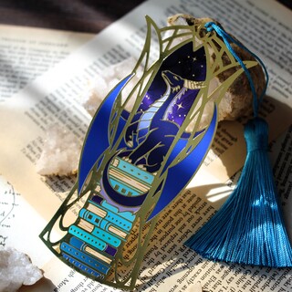 Midnight Drake  Metal bookmark