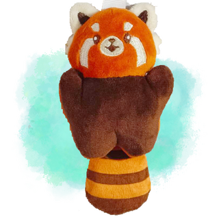 Red Panda plush crinkly keychain