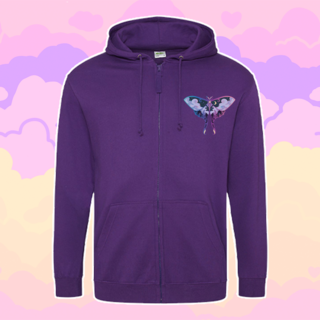 Lunar Lullaby Printed Zip Hoodie