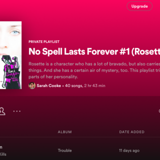 No Spell Lasts Forever #1 Playlist