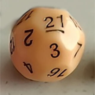D21 - Cream color with Coffee numbers