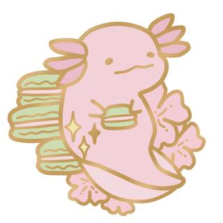 Axolotl Macaron enamel pin