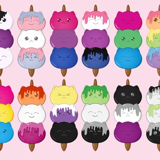Pride Kitty Dango Keychains