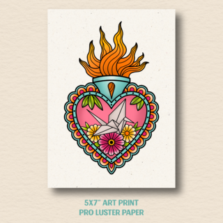 Fireheart Art Print - 5"x7"