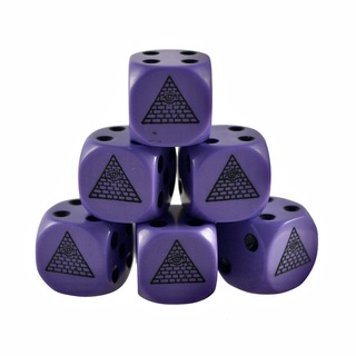 Eye in Pyramid Dice Set (Purple 19mm)