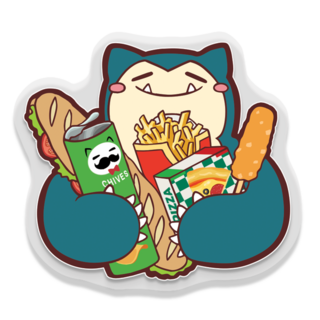 Glutton carb day sticker