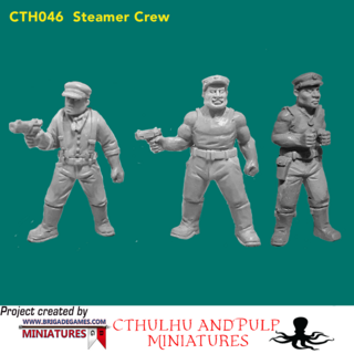 BG-CTH046 Steamer Crew (3 models, 28mm, unpainted)