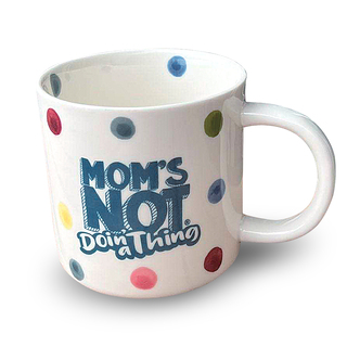 "Mom's Not" Polka-Dot Mug