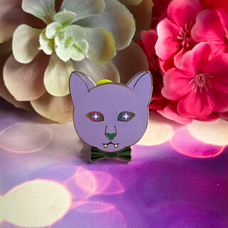 Haunted Mansion Cat Head Pin