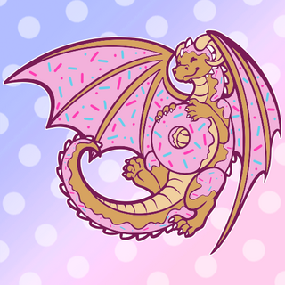 Doughnut Dragon Enamel Pin