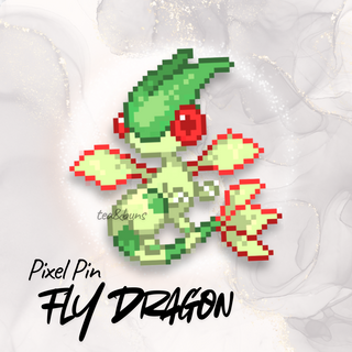 Fly Dragon Pixel Pin
