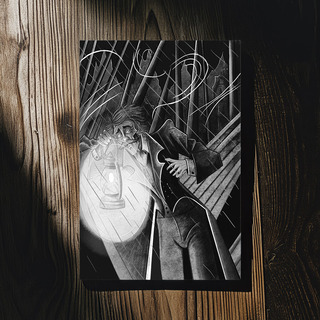 Frankenstein themed original sketch, signed