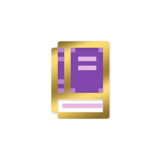 Purple 8-Bit Book Pin