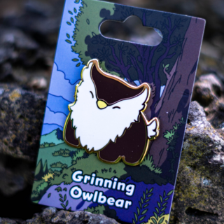 Grinning Owlbear Pin (024)