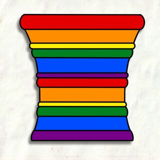Rainbow Narrow Pot