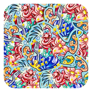 Magical Silhouette Flounder Vinyl Glossy Sticker