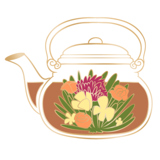 Blooming Teapot Enamel Pin