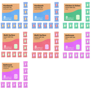 Bundle: 2 x Multi-Surface Cleaner + 2 x Bathroom Cleaner + 2 x Handwash Soap + 1 x Kitchen Cleaner (Free Shipping)