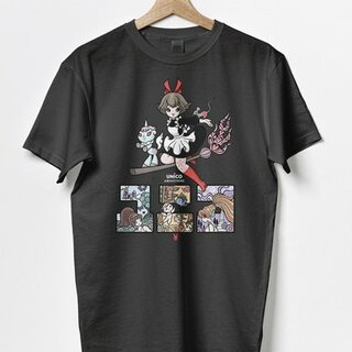 Junko Mizuno Unico T-shirt - Black / 水野純子デザインTシャツ - 黒