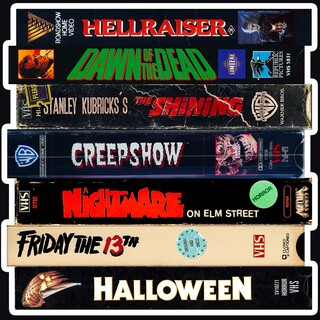 FrankenHorrors 80s Horror VHS Stack Sticker