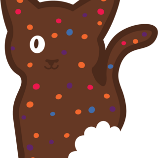 Cosmic Cat Brownie Sticker