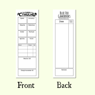 The Curse of Cthulhu Book 2 Stat-Tracker Bookmark