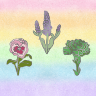 Queer Coded Flowers Mini Pin Set