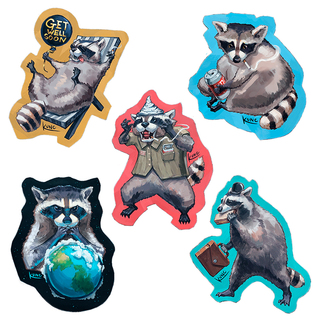 Volatile Racoons Stickers