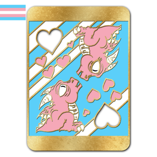 Pride Derpy Dragon Pin - Trans