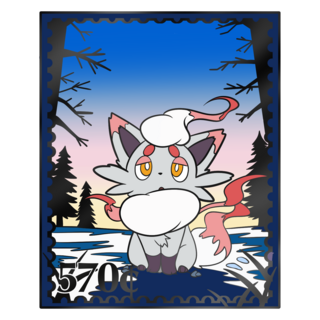 Hisuian Zorua Stamp Enamel Pin