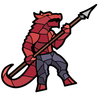 Old Pin - Kobold w Spear