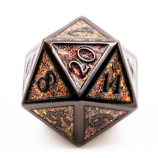 Burning Embers - Giant Metal D20