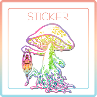 "Mama Shroom" - Holographic Sticker