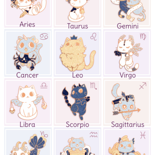 ✨🌠 Zodiac Cat Enamel Pin Cosmic