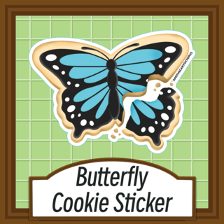 Butterfly Cookie Sticker