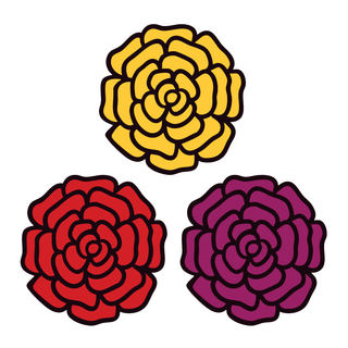 Marigold- 3pc 1" mini pin set