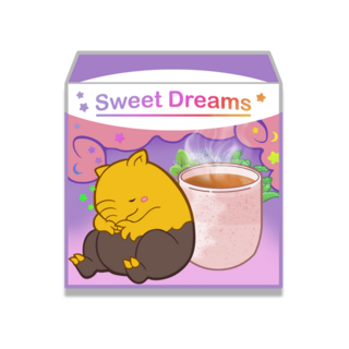 Sleepy tapir holographic sticker