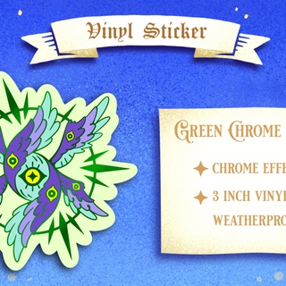Green Seraph Chrome Sticker