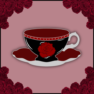 Gothic Rose Teacup Pin