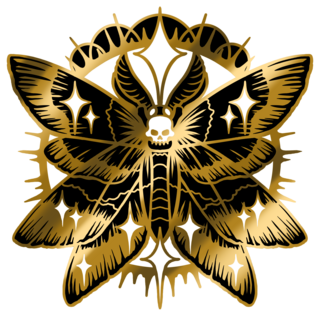 Gold Celestial Moth Enamel Pin