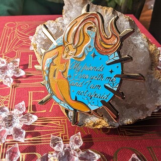 Flame of courage enamel pin